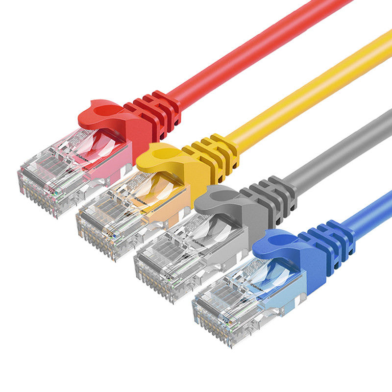 주문 제작된 색 실내 RJ45 연결기 Cat6 패치 코드 PVC 재킷 구리