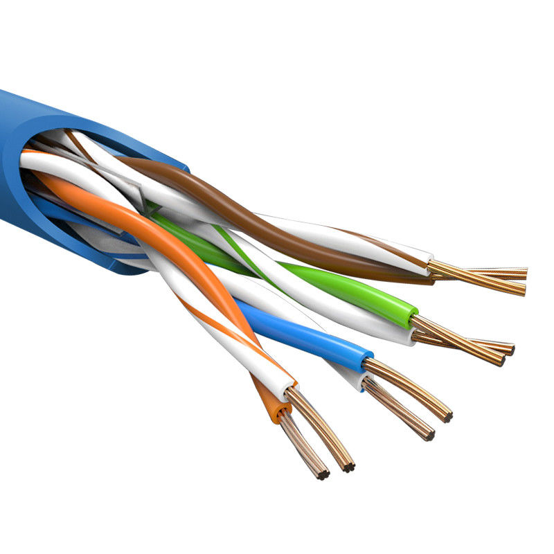 주문 제작된 색 실내 RJ45 연결기 Cat6 패치 코드 PVC 재킷 구리