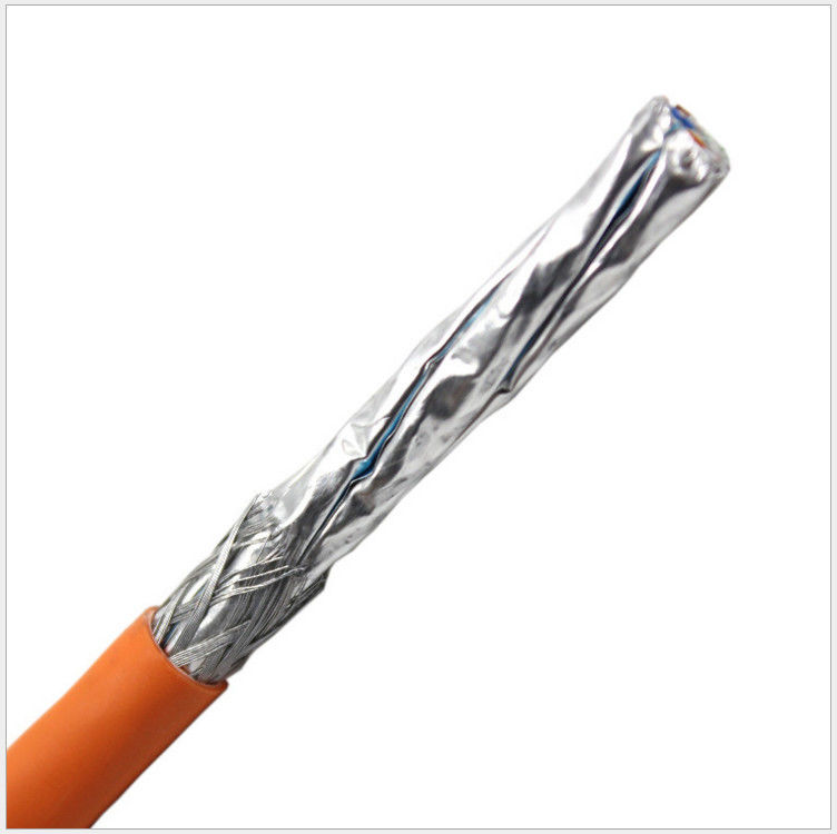 도전판 0.58 밀리미터 관리인 HDPE PVC 단열재 SFTP Cat6a 케이블, 이더넷 Cat6a 케이블