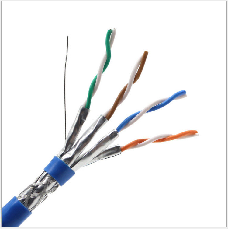 305m 보호해야 하는 23 awg 0.58 밀리미터 나동선 CAT7 랜 케이블, Cat 7 네트워크 케이블