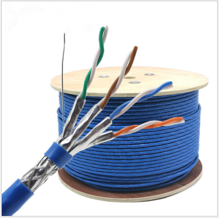 305m 보호해야 하는 23 awg 0.58 밀리미터 나동선 CAT7 랜 케이블, Cat 7 네트워크 케이블