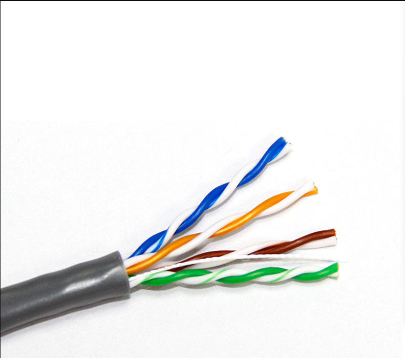 컴퓨터를 위한 24AWG 4 쌍 PE PVC 재킷 CU CCA Cat5e 랜 케이블