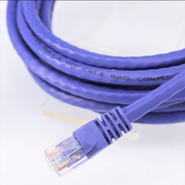 자주빛 색 50m Cat6 Ethernet 케이블 구리는 RJ45 8P8C를 만들었습니다