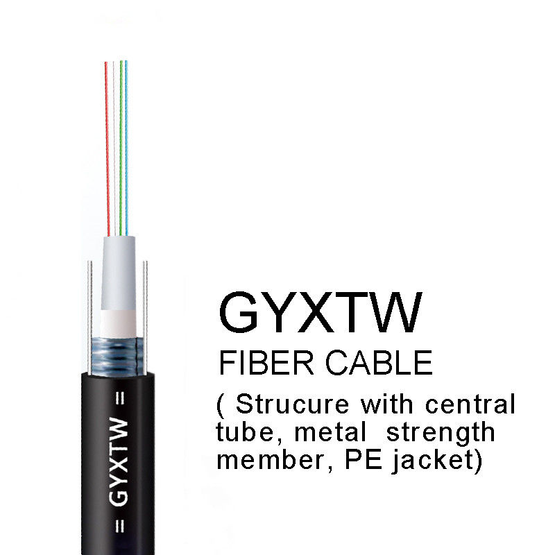 중심관 구조물과 GYXTW 2 4 6 핵심 광섬유 케이블