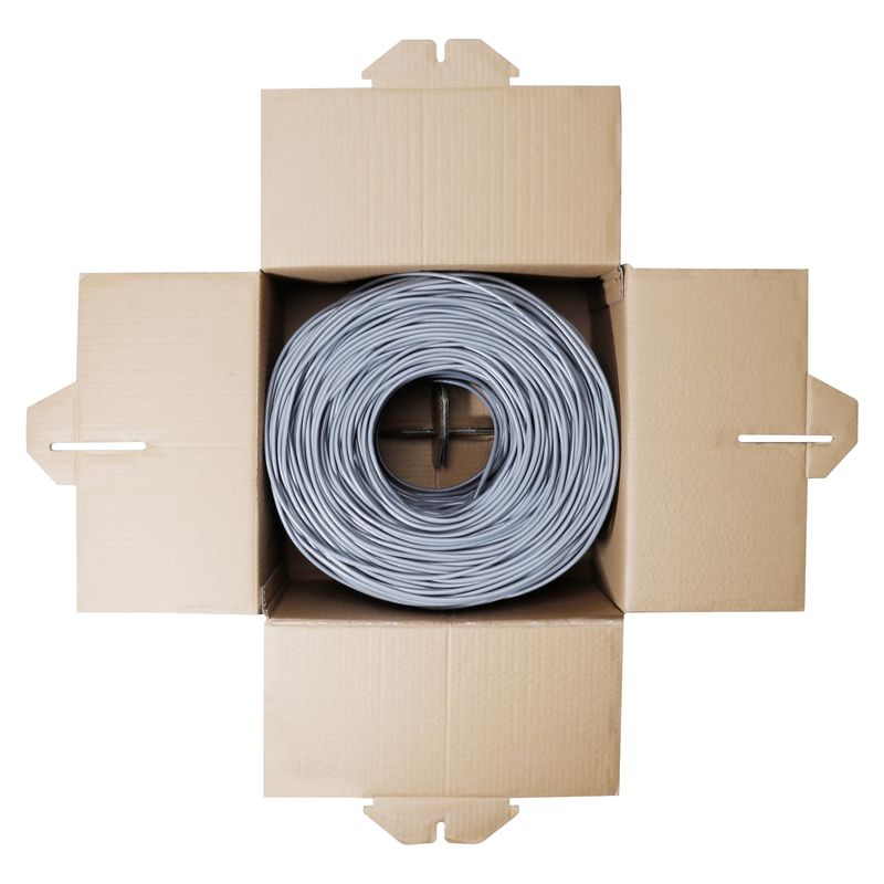 오렌지 Cat6 랜 케이블 4 쌍 나동선 또는 CCA 1000ft 풀 박스