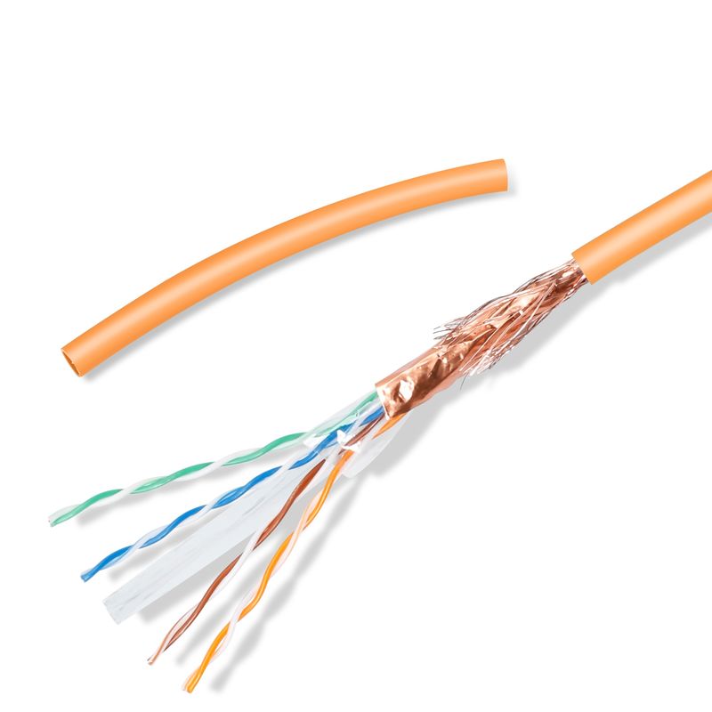오렌지 Cat6 랜 케이블 4 쌍 나동선 또는 CCA 1000ft 풀 박스