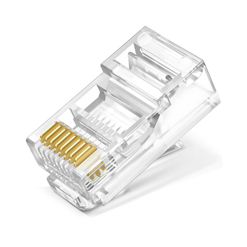 이더넷 Cat5 Cat6 8P8C RJ45 연결기 남자 UTP 보호할 필요가 없는 툴레스스 크리스탈 머리 모듈 플러그