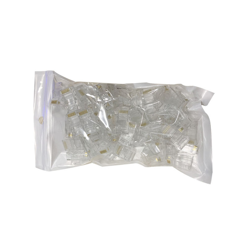 이더넷 Cat5 Cat6 8P8C RJ45 연결기 남자 UTP 보호할 필요가 없는 툴레스스 크리스탈 머리 모듈 플러그