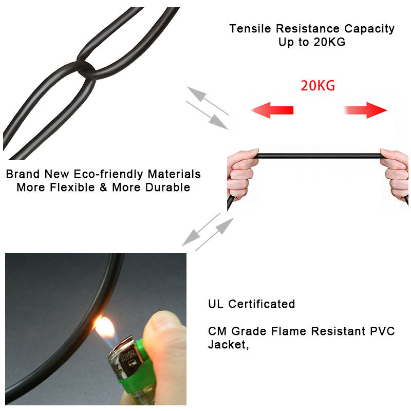 Pure Copper 1 Gigabit RJ45 Network Lan Patch Cord 8 Conductors