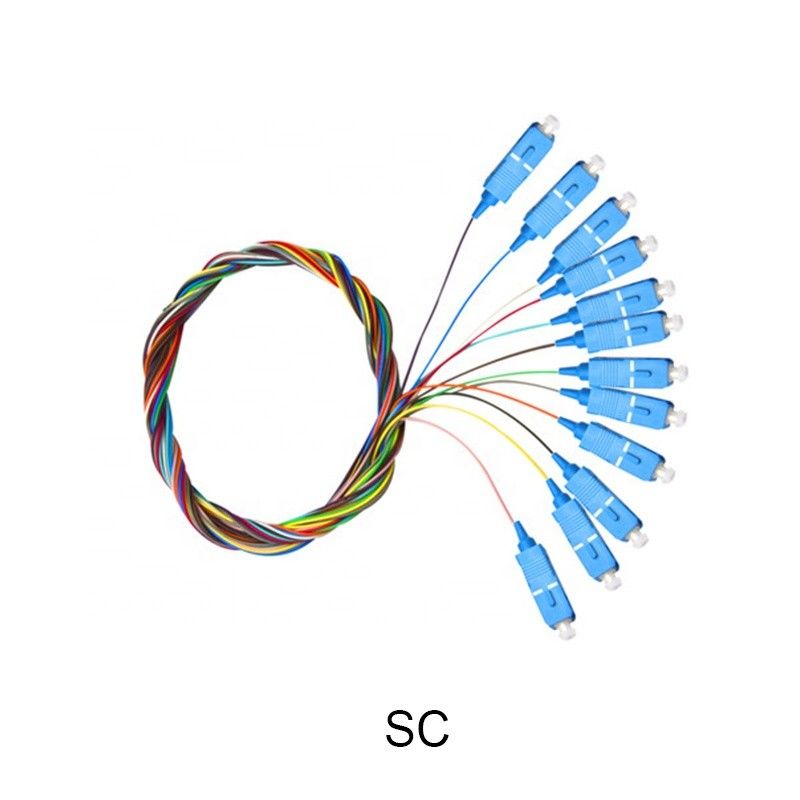 SC UPC FC LC SM G652D G657A 패치 케이블코드 땋아 늘인 머리 SC 12 핵심 광학 섬유 패치 코드