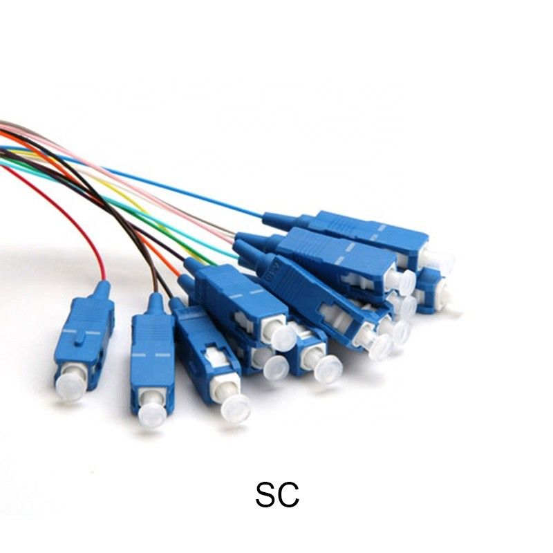SC UPC FC LC SM G652D G657A 패치 케이블코드 땋아 늘인 머리 SC 12 핵심 광학 섬유 패치 코드