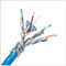 도전판 0.58 밀리미터 관리인 HDPE PVC 단열재 SFTP Cat6a 케이블, 이더넷 Cat6a 케이블